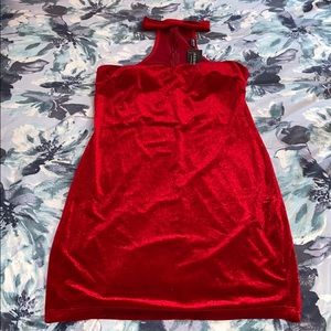 Red Cocktail velvet Dress